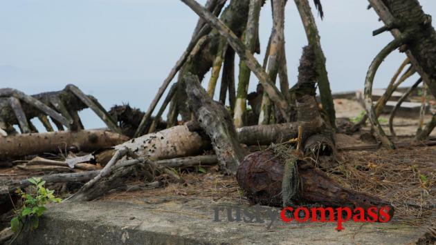 An unexploded shell on An Bang Beach, Hoi An